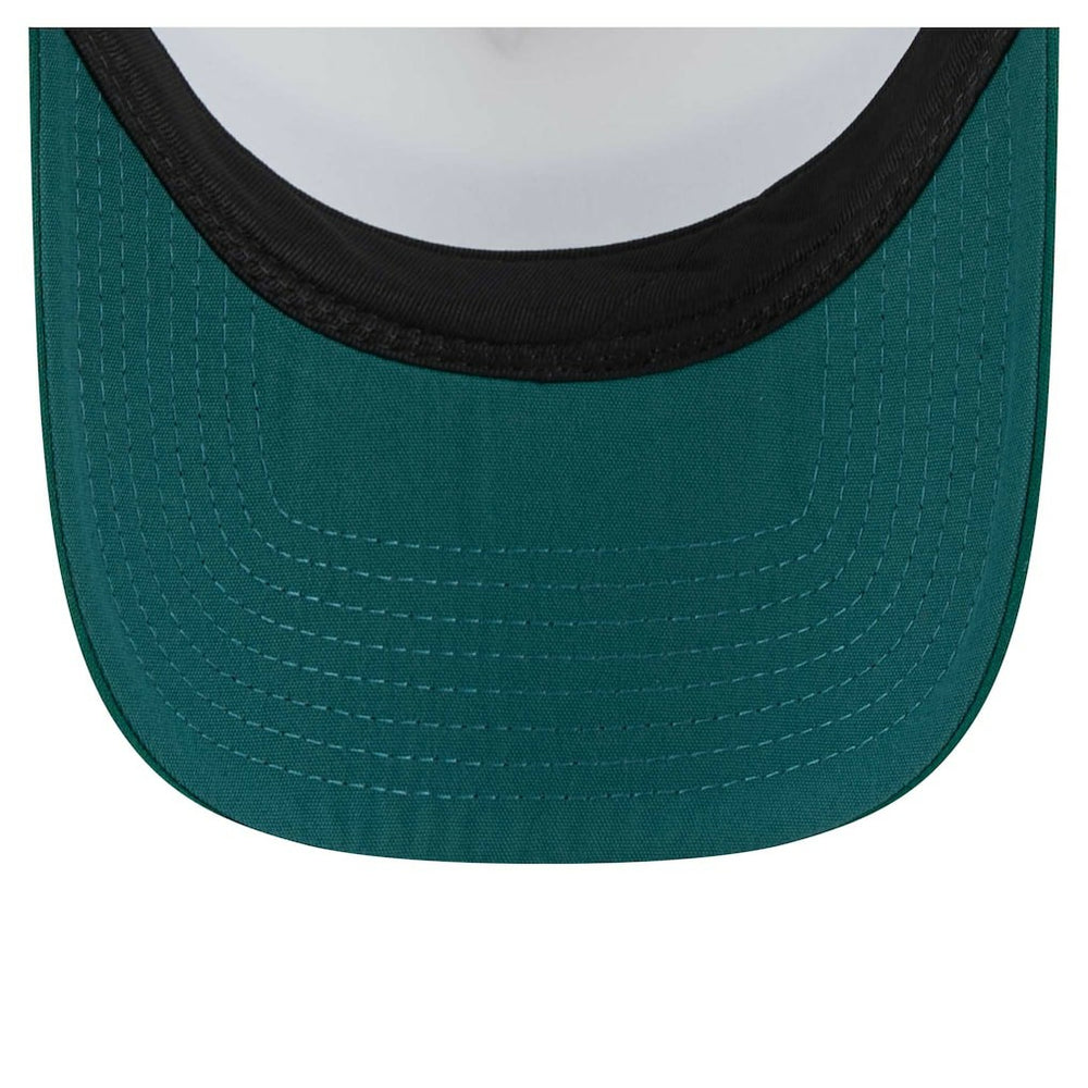 Philadelphia Eagles New Era Youth Sport Night Color Block 9FORTY A-Frame Trucker Adjustable Hat - Midnight Green discount