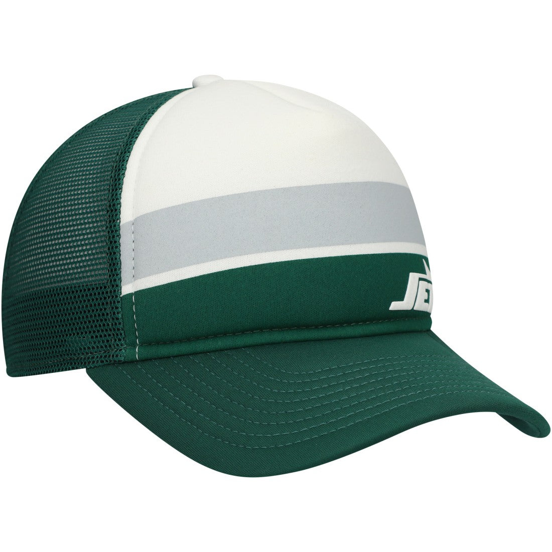 New York Jets New Era Youth Sport Night Color Block 9FORTY A-Frame Trucker Adjustable Hat - Green cheap