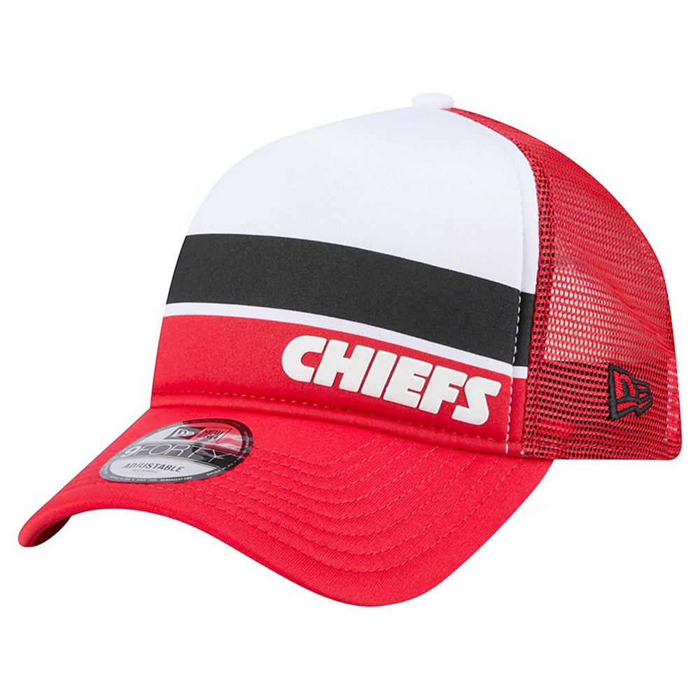 Kansas City Chiefs New Era Preschool Sport Night Color Block 9FORTY A-Frame Trucker Adjustable Hat - Red on sale
