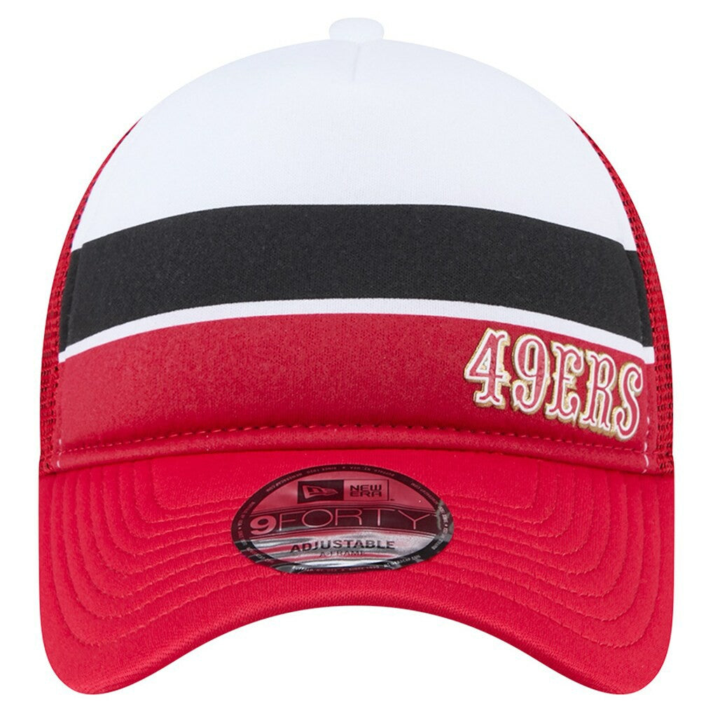 San Francisco 49ers New Era Preschool Sport Night Color Block 9FORTY A-Frame Trucker Adjustable Hat - Scarlet outlet