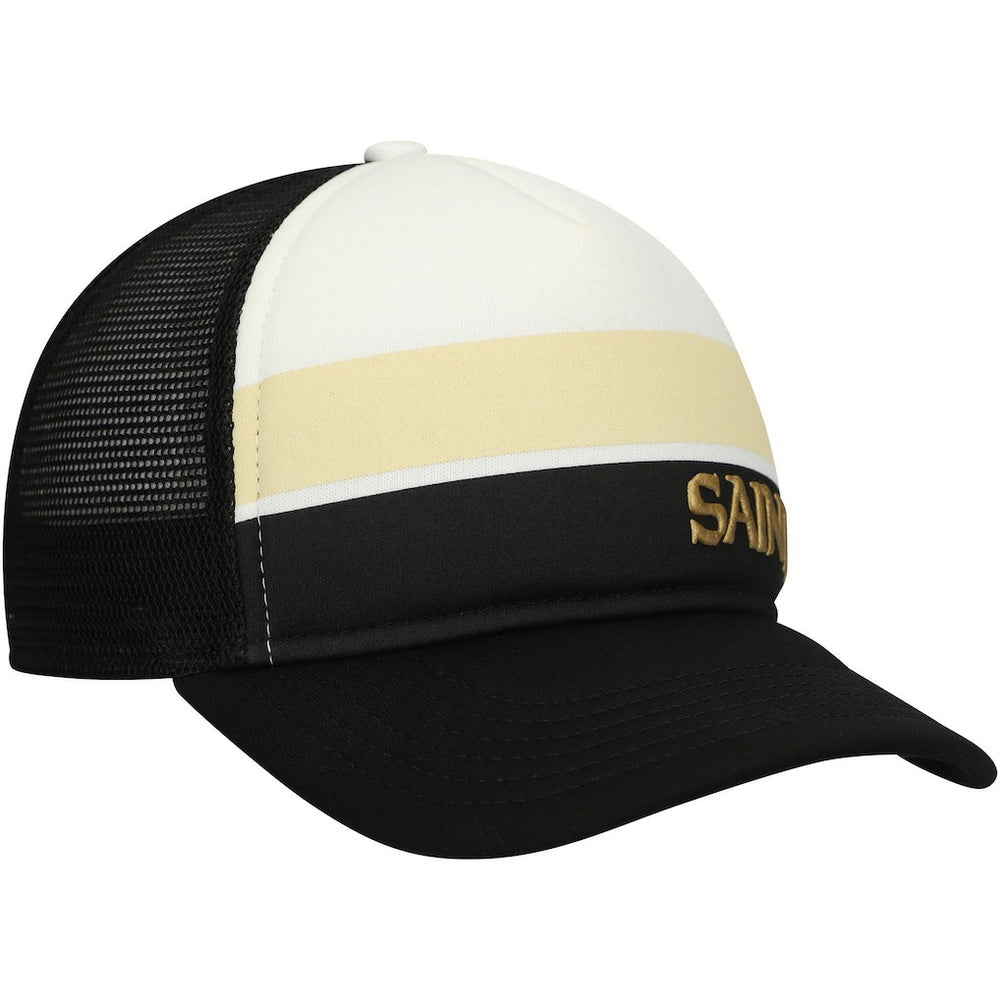 New Orleans Saints New Era Preschool Sport Night Color Block 9FORTY A-Frame Trucker Adjustable Hat - Black cheap