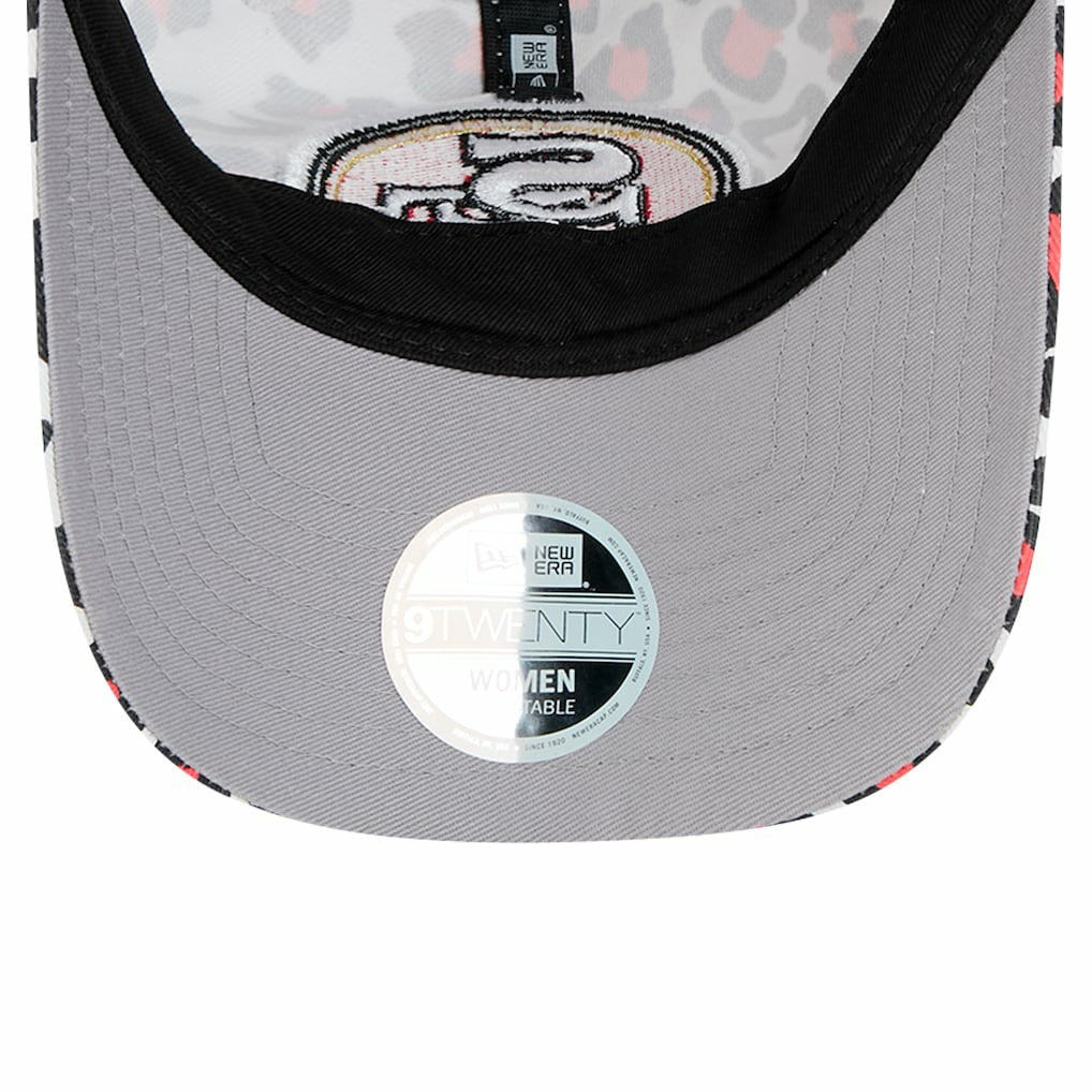 San Francisco 49ers New Era Girls Youth Active Leopard 9TWENTY Adjustable Hat - White discount