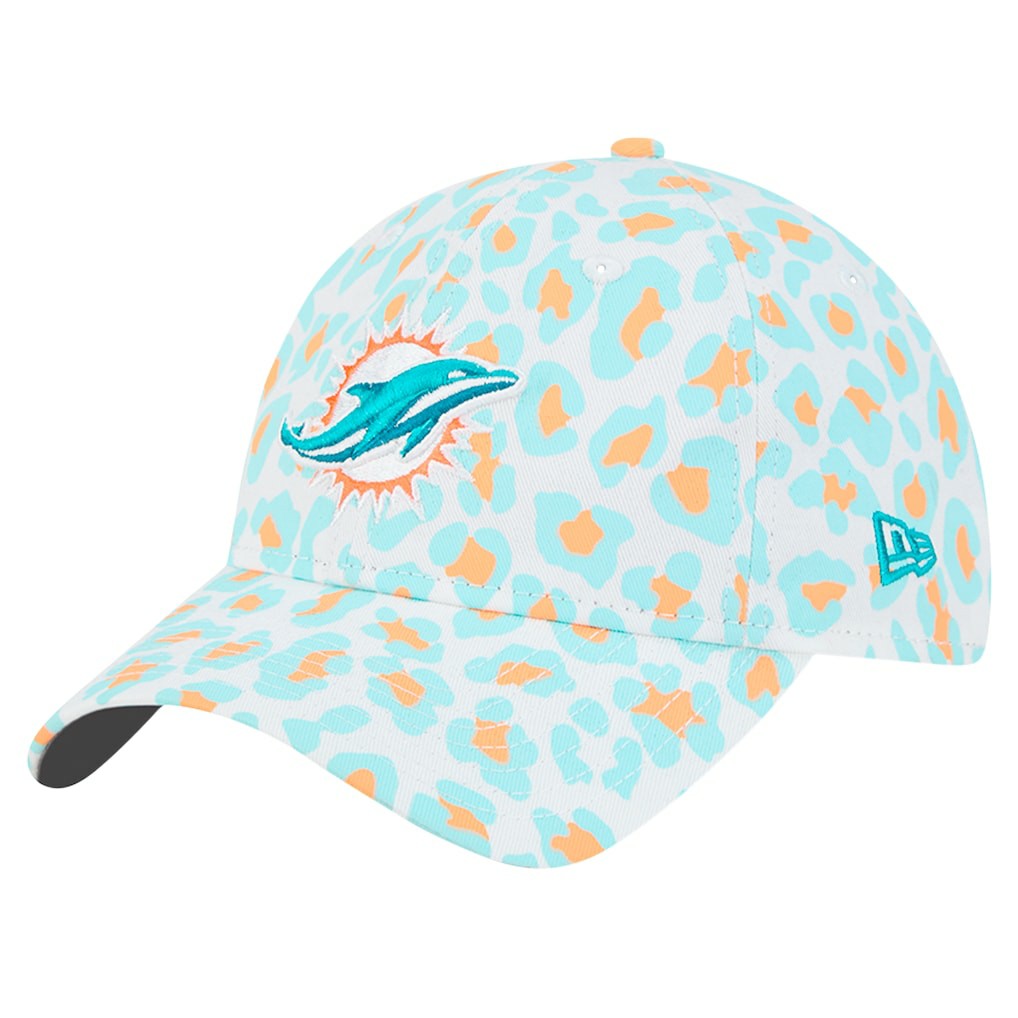 Miami Dolphins New Era Preschool Active Leopard 9TWENTY Adjustable Hat - White online
