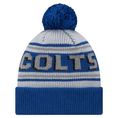Indianapolis Colts New Era Youth Main Cuffed Knit Hat with Pom - Royal discount