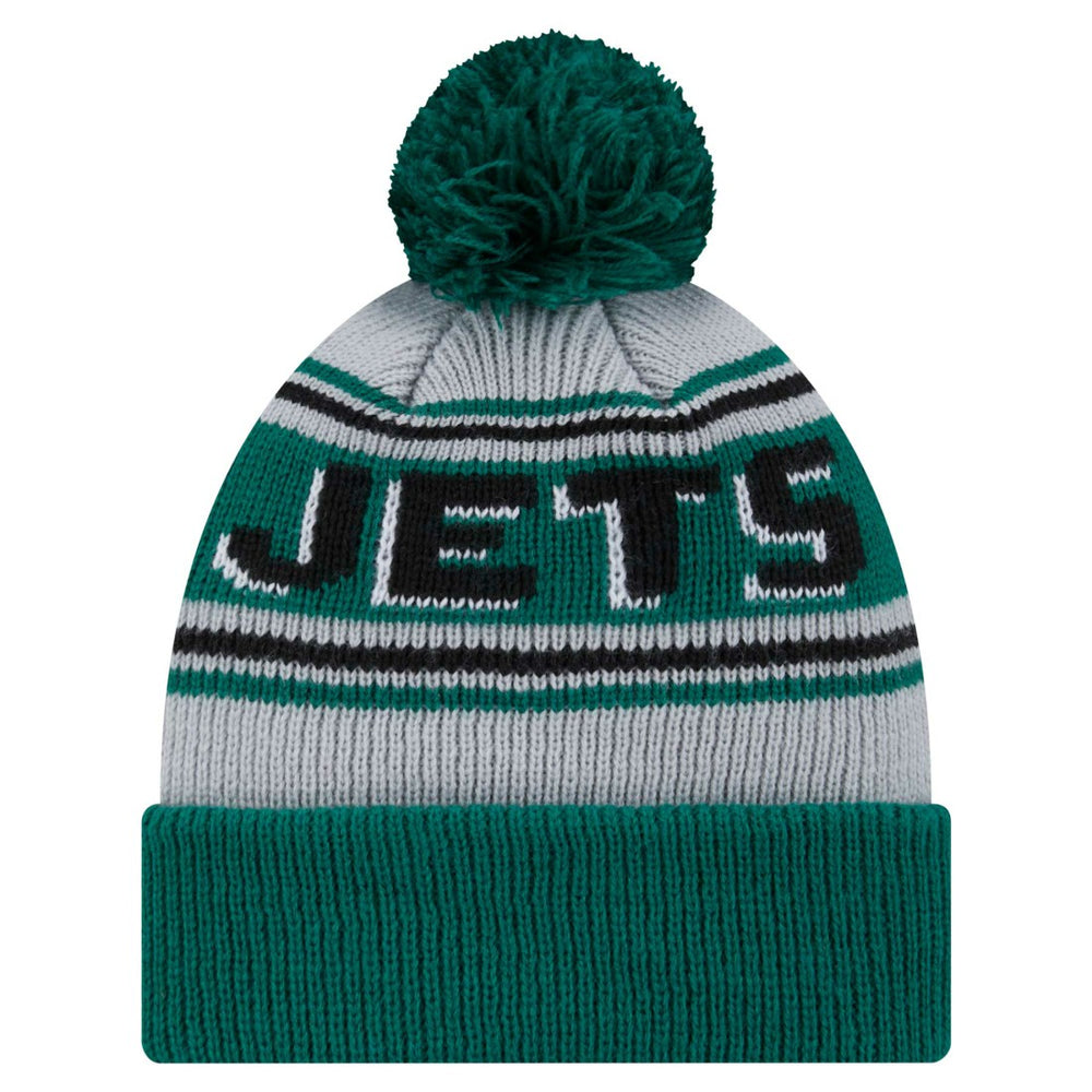 New York Jets New Era Youth Main Cuffed Knit Hat with Pom - Green outlet
