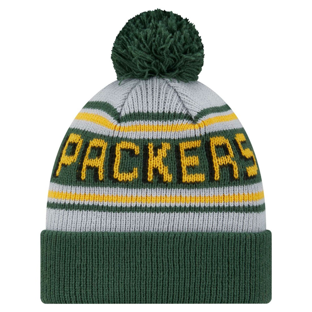 Green Bay Packers New Era Youth Main Cuffed Knit Hat with Pom - Green on sale