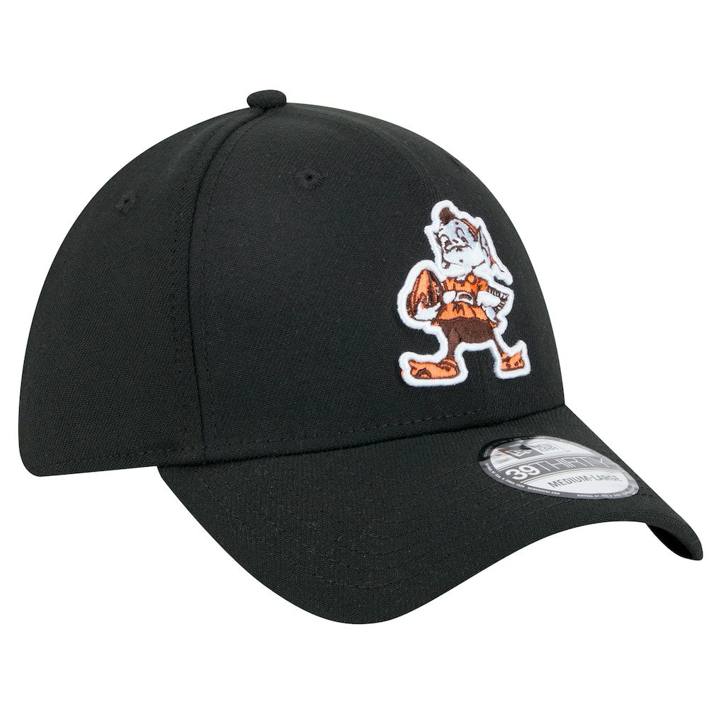Cleveland Browns New Era Throwback Main 39THIRTY Flex Hat - Black online