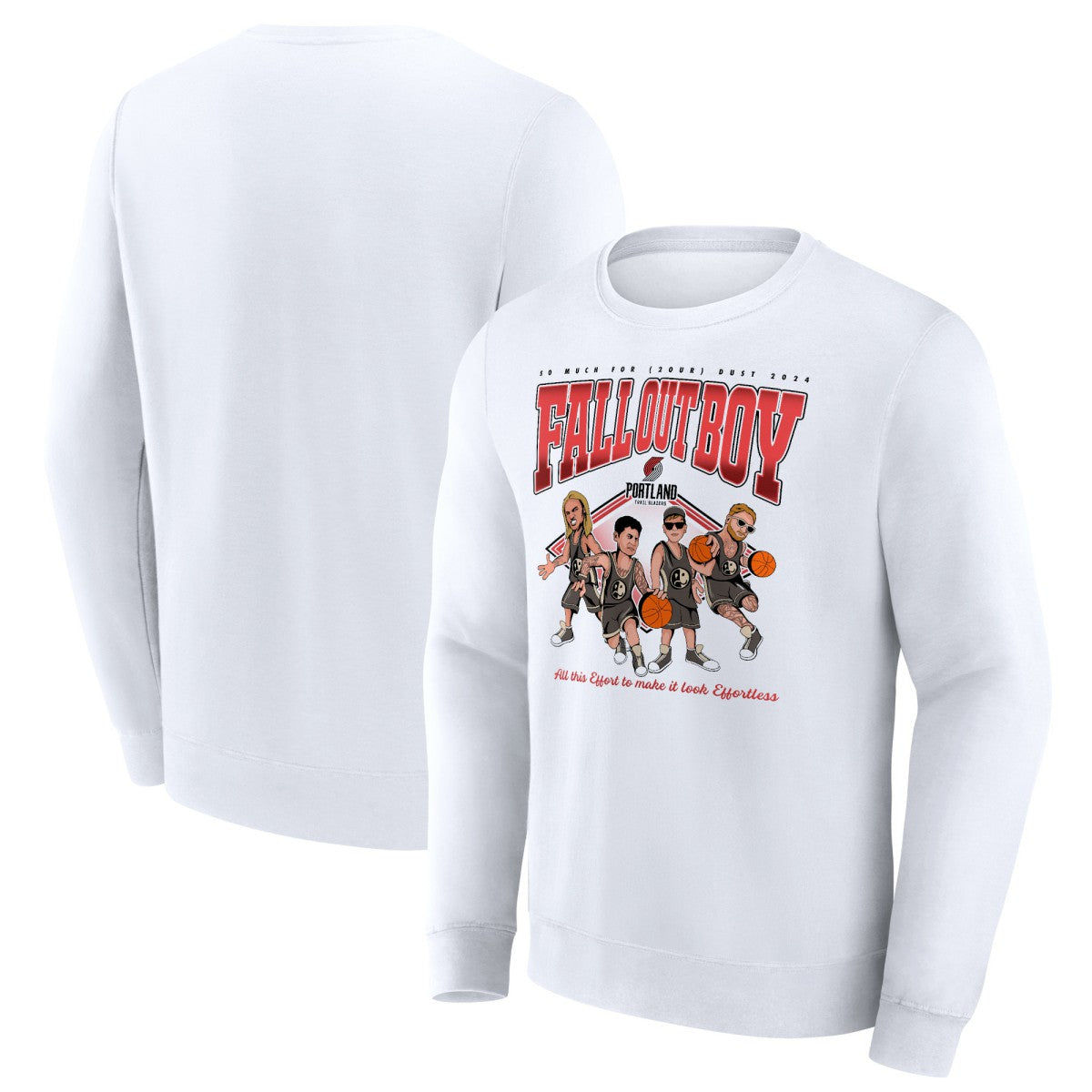 Fall Out Boy x Portland Trail Blazers So Much For (2our) Dust Fleece Pullover Sweatshirt - White sale