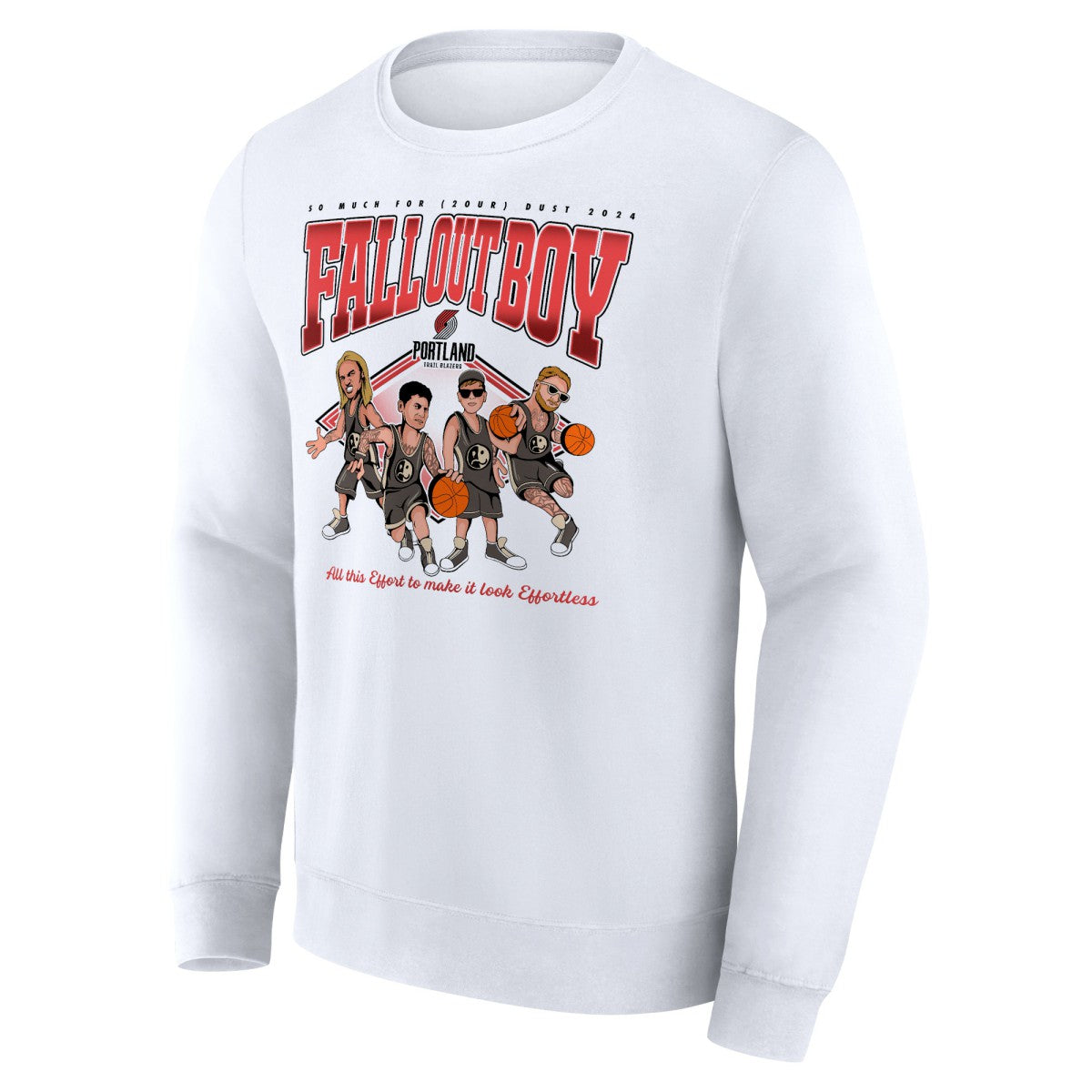 Fall Out Boy x Portland Trail Blazers So Much For (2our) Dust Fleece Pullover Sweatshirt - White sale