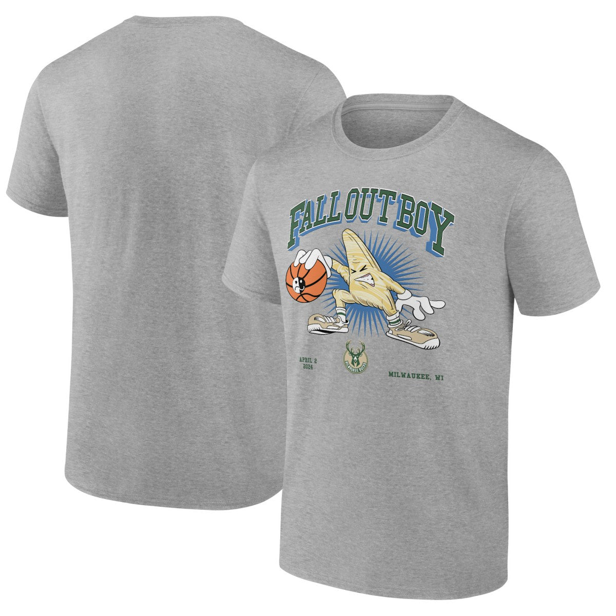Fall Out Boy x Milwaukee Bucks So Much For (2our) Dust T-Shirt - Gray online