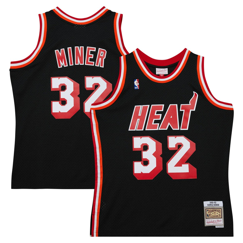Harold Miner Miami Heat 1992/93 Hardwood Classics Swingman Throwback Jersey - Black for sale