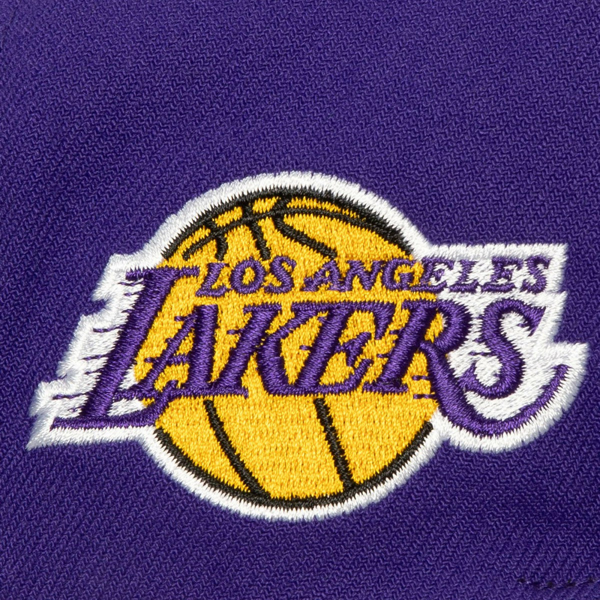 Los Angeles Lakers Retro Sport Color Block Script Snapback Hat - White/Purple shop