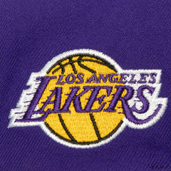 Los Angeles Lakers Retro Sport Color Block Script Snapback Hat - White/Purple shop