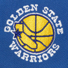 Golden State Warriors Retro Sport Color Block Script Snapback Hat sale - White/Royal outlet