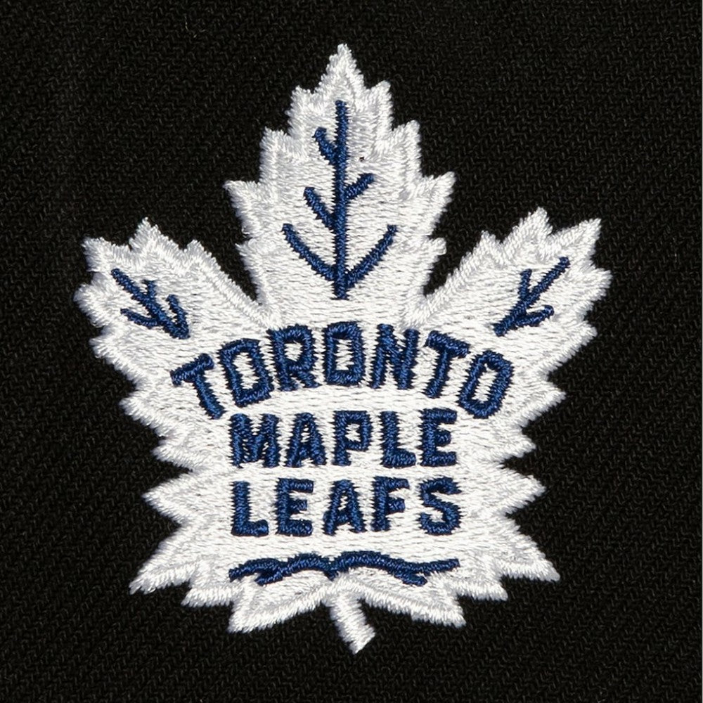 Toronto Maple Leafs Mitchell & Ness Retro Script Colorblock Snapback Hat - Black Hats