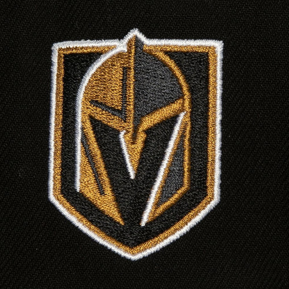 Vegas Golden Knights Mitchell & Ness Retro Script Colorblock Snapback Hat - Black Hats