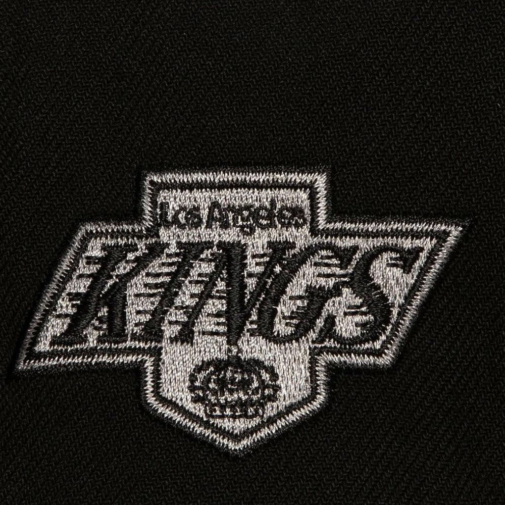 Los Angeles Kings Mitchell & Ness Retro Script Colorblock Snapback Hat - Black Hats