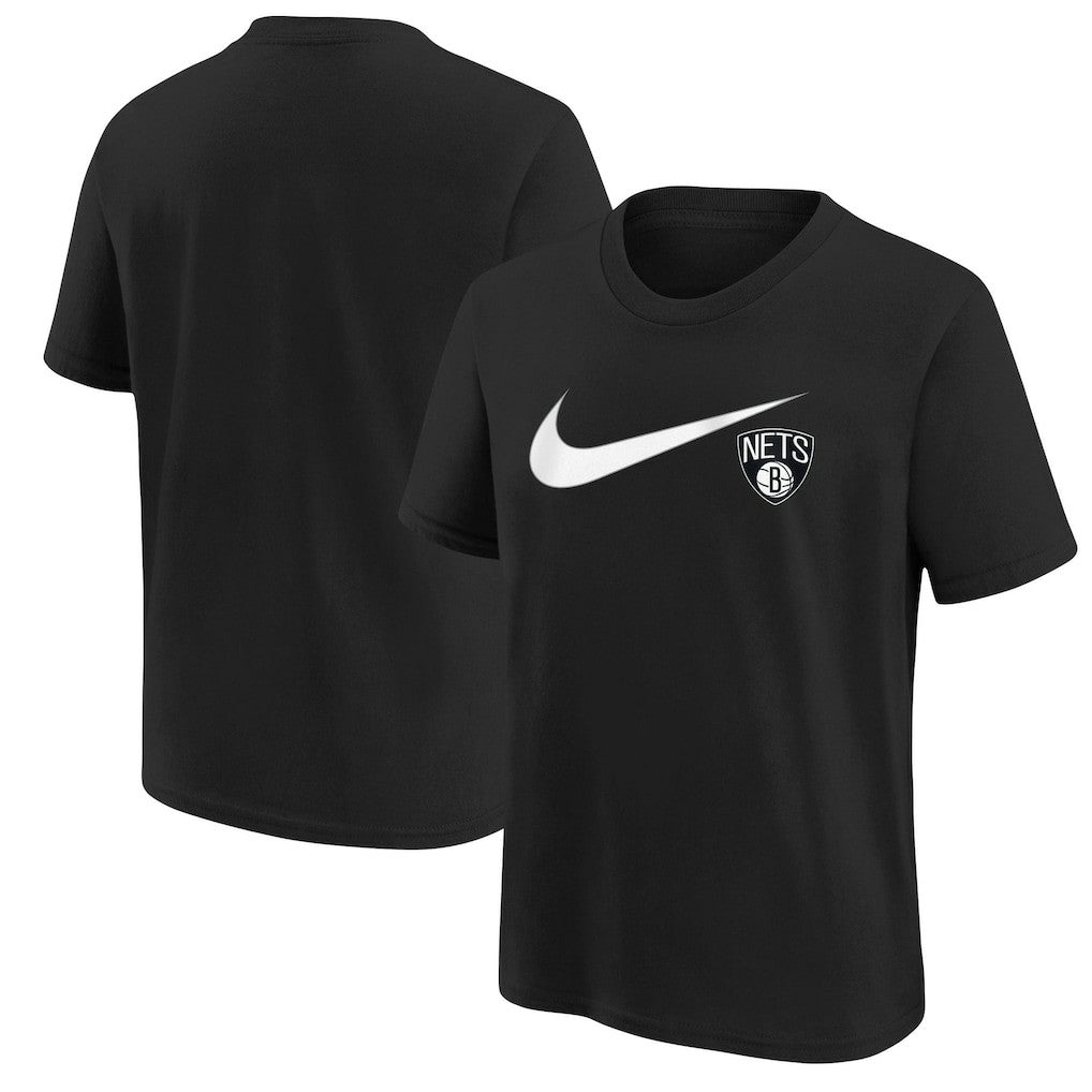 Brooklyn Nets Youth Swoosh T-Shirt - Black cheap