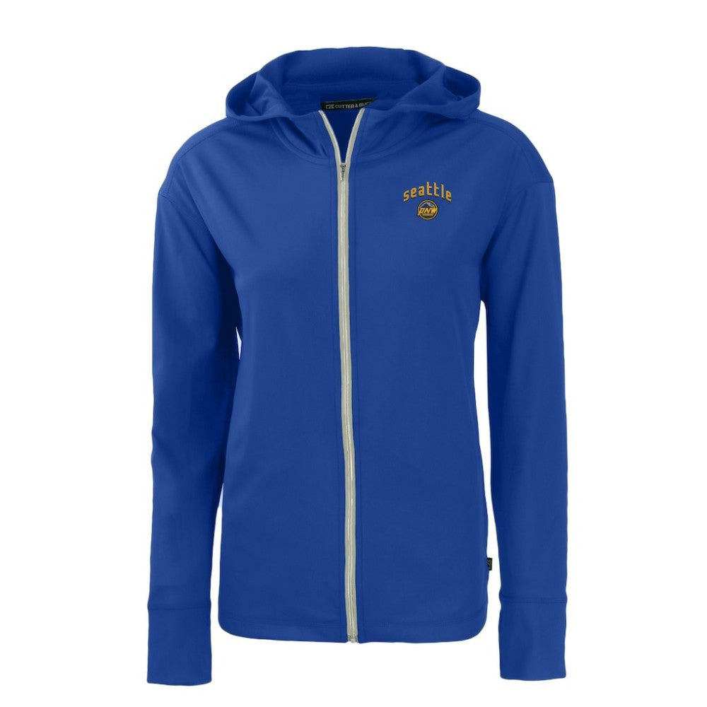 Seattle Mariners Cutter & Buck Women's City Connect Daybreak Eco Recycled Full-Zip Hoodie Blue
