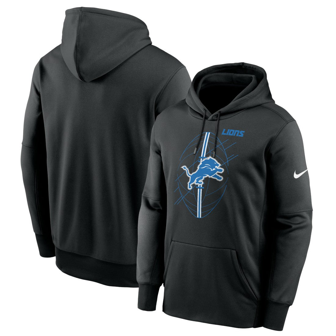 Detroit Lions Team Performance Pullover Hoodie - Black outlet