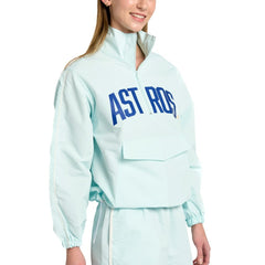 Houston Astros Lusso Women's Parker Half-Zip Jacket Light Blue