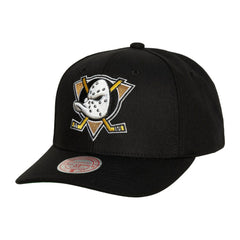 Anaheim Ducks Mitchell & Ness Team Ground Pro Adjustable Hat - Black Hats