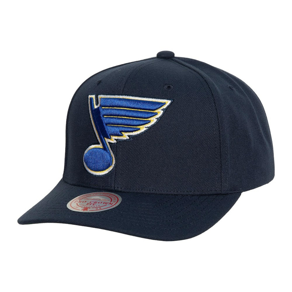 St. Louis Blues Mitchell & Ness Team Ground Pro Adjustable Hat - Navy Hats