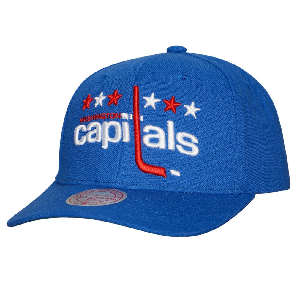 Washington Capitals Mitchell & Ness Team Ground Pro Adjustable Hat - Blue Hats