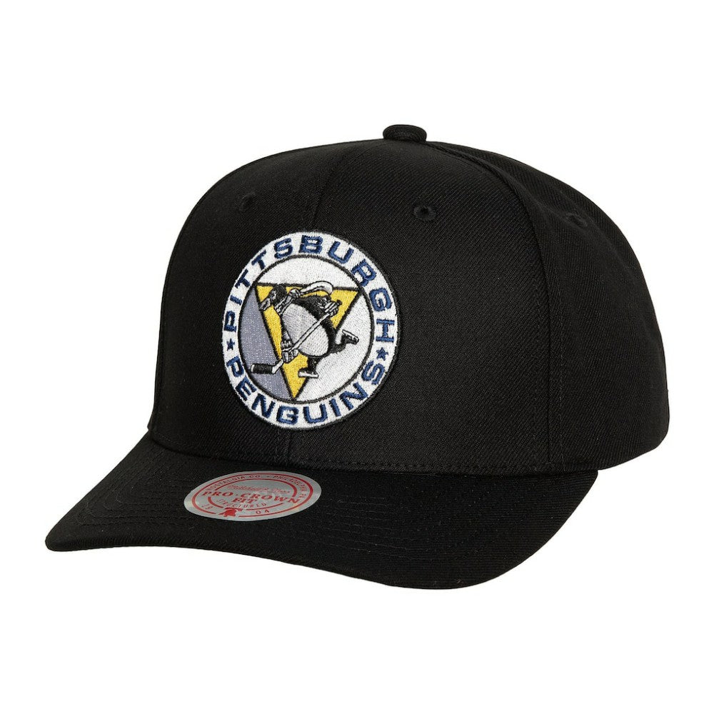 Pittsburgh Penguins Mitchell & Ness Team Ground Pro Adjustable Hat - Black Hats