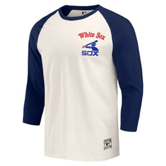 Chicago White Sox Darius Rucker Collection Cooperstown Collection Raglan 3/4-Sleeve T-Shirt Navy/White