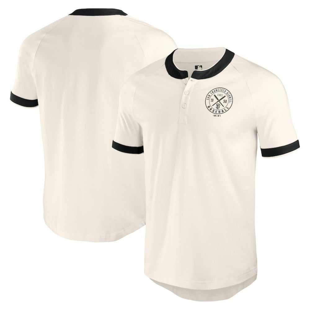 San Francisco Giants Darius Rucker Collection Henley Raglan T-Shirt White
