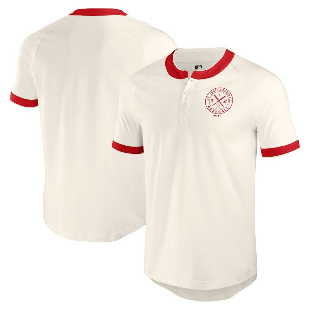 St. Louis Cardinals Darius Rucker Collection Henley Raglan T-Shirt White