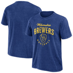 Milwaukee Brewers Darius Rucker Collection Cooperstown Collection Washed T-Shirt Heather Royal