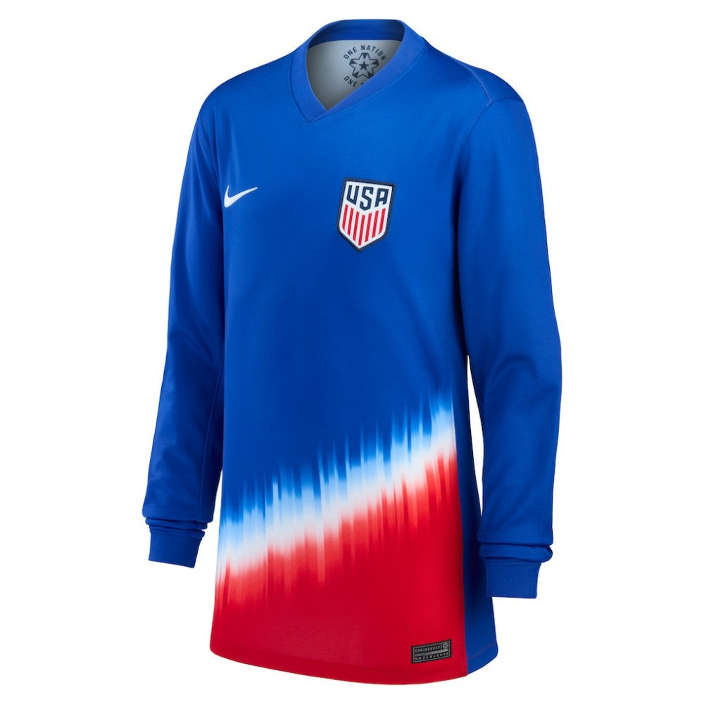 USMNT Youth 2024 Away Replica Long Sleeve Jersey - Blue on sale