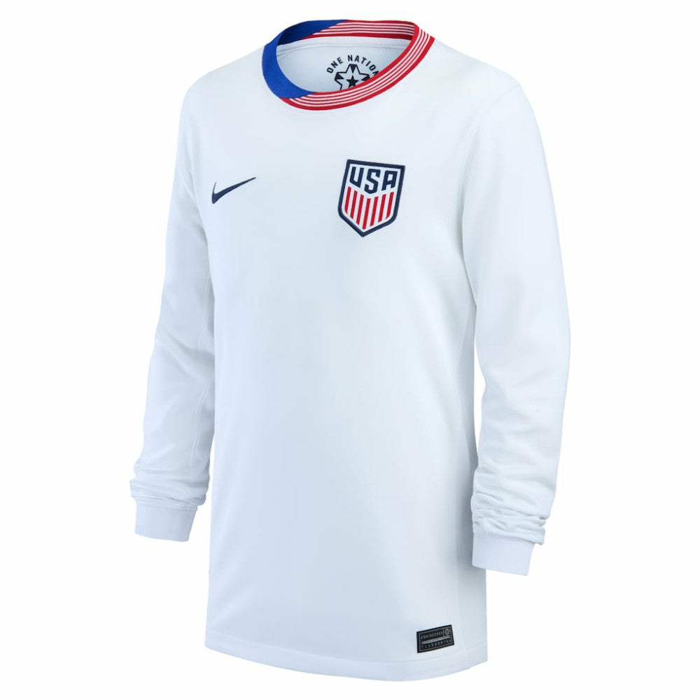 USMNT Youth 2024 Home Replica Long Sleeve Jersey - White shop