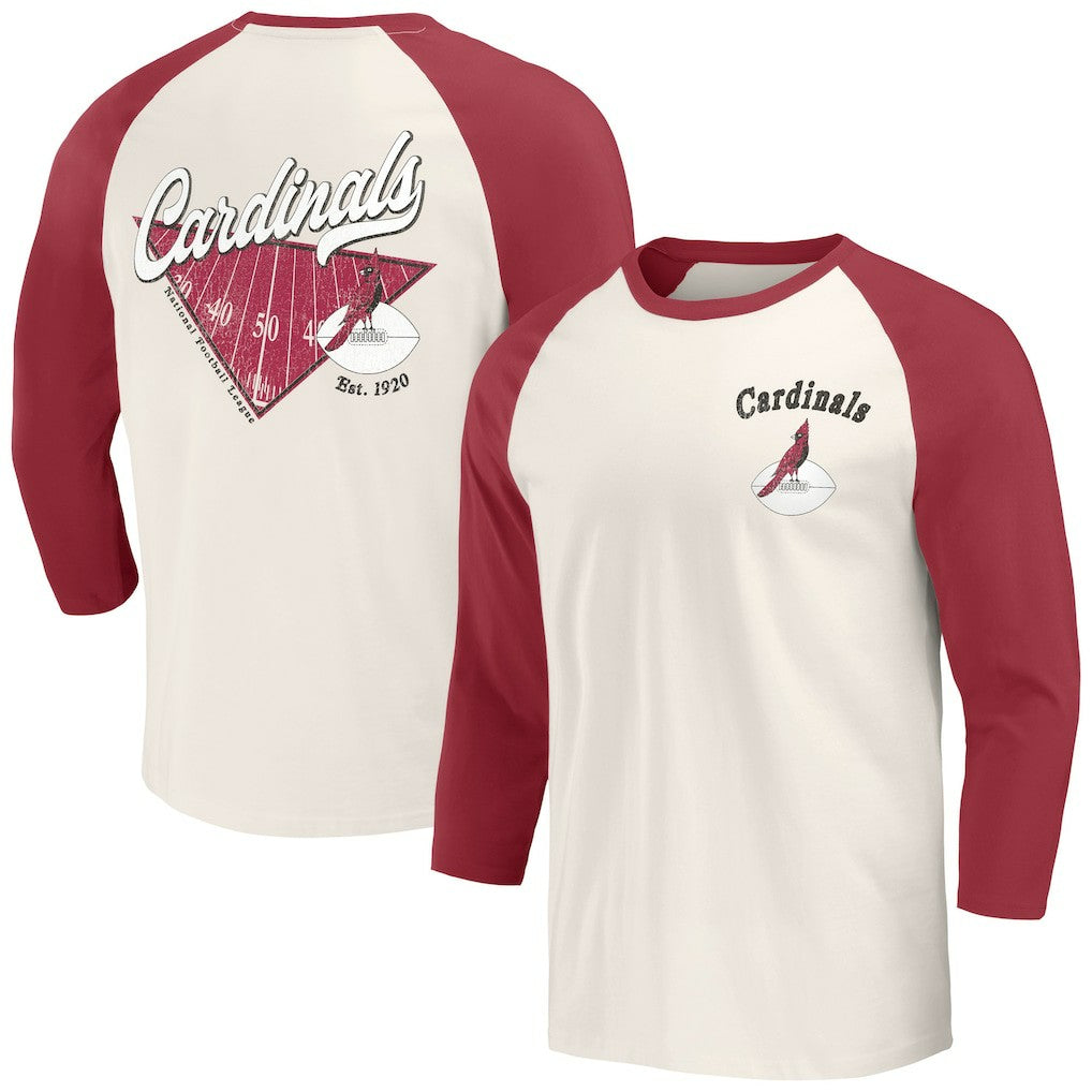 Arizona Cardinals Darius Rucker Collection Raglan 3/4 Sleeve T-Shirt - Cardinal/White outlet