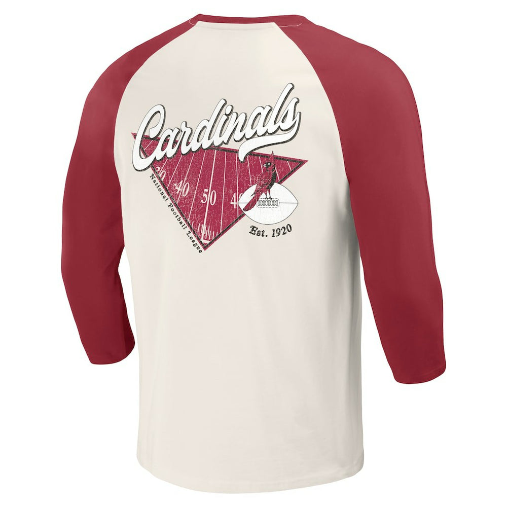 Arizona Cardinals Darius Rucker Collection Raglan 3/4 Sleeve T-Shirt - Cardinal/White outlet