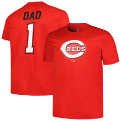 Cincinnati Reds Profile Big & Tall #1 Dad T-Shirt Red