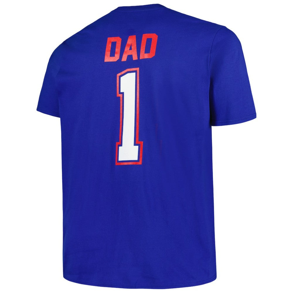 Texas Rangers Profile Big & Tall #1 Dad T-Shirt Royal