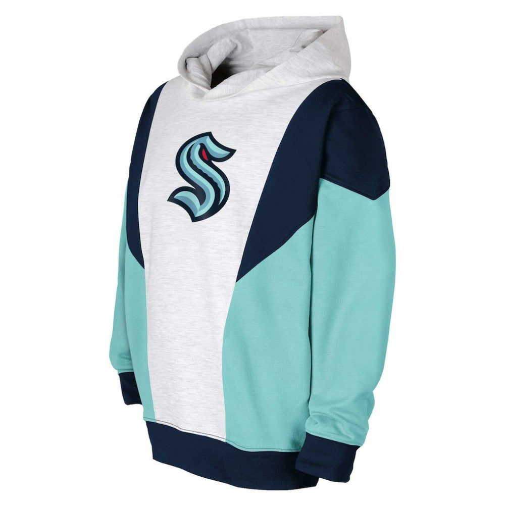 Seattle Kraken Youth Champion League Fleece Pullover Hoodie - Ash/Deep Sea Blue Hoodies