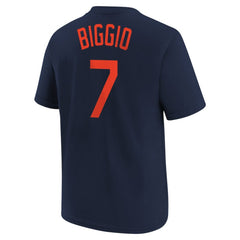 Craig Biggio Houston Astros Youth Cooperstown Collection Name & Number T-Shirt Navy