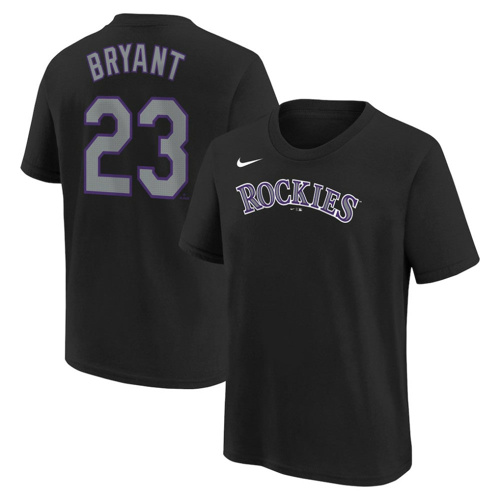 Kris Bryant Colorado Rockies Youth Name & Number T-Shirt Black