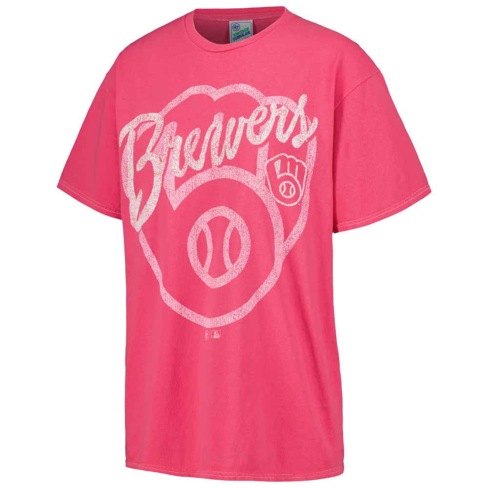 Milwaukee Brewers Women's Dopamine Tradition T-Shirt Pink