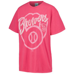 Milwaukee Brewers Women's Dopamine Tradition T-Shirt Pink