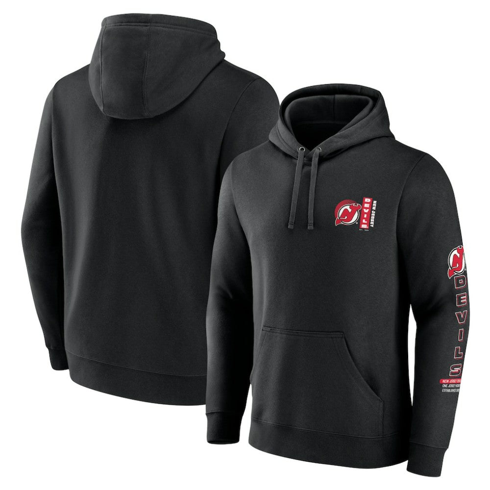 New Jersey Devils Fanatics Revolution Pullover Hoodie - Black Jerseys