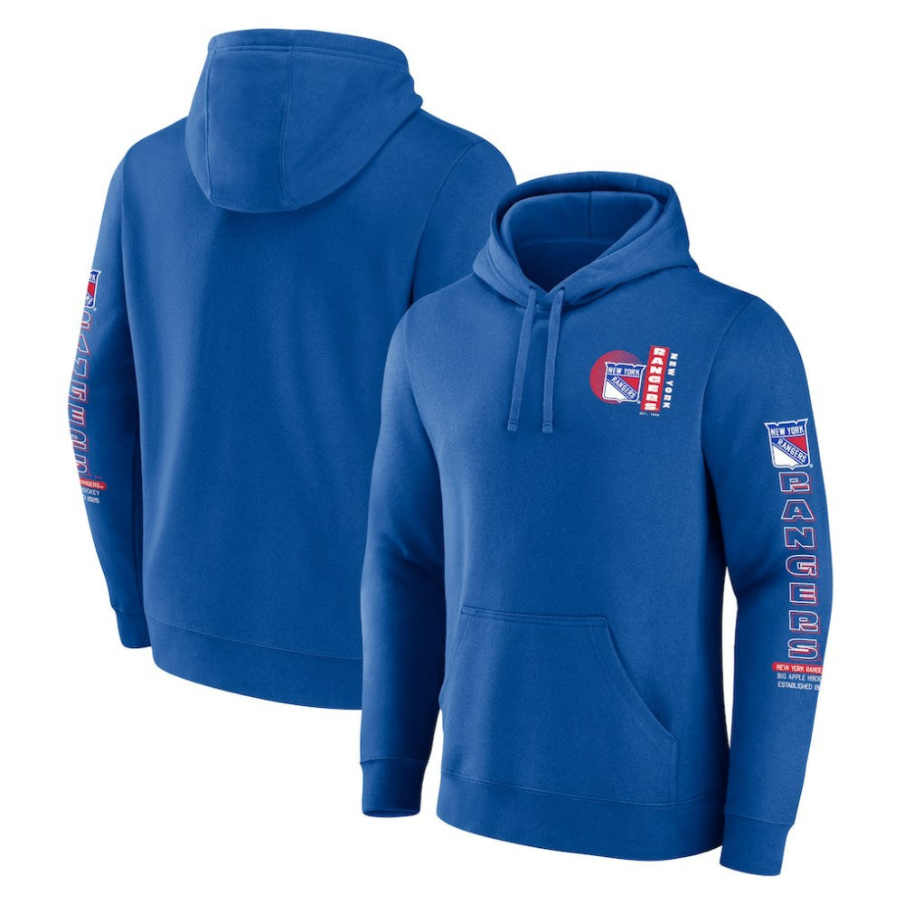 New York Rangers Fanatics Revolution Pullover Hoodie - Blue Hoodies