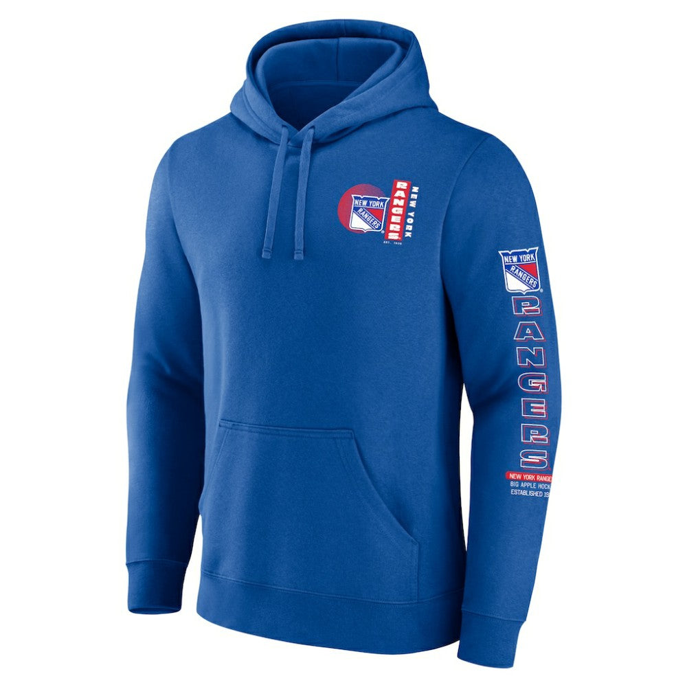 New York Rangers Fanatics Revolution Pullover Hoodie - Blue Hoodies