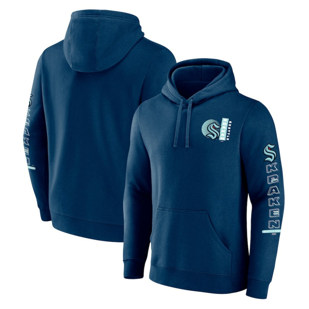 Seattle Kraken Fanatics Revolution Pullover Hoodie - Deep Sea Blue Hoodies