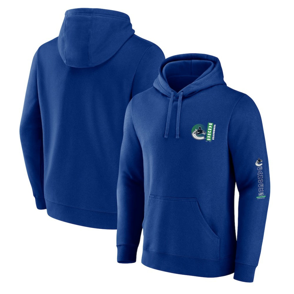 Vancouver Canucks Fanatics Revolution Pullover Hoodie - Blue Hoodies