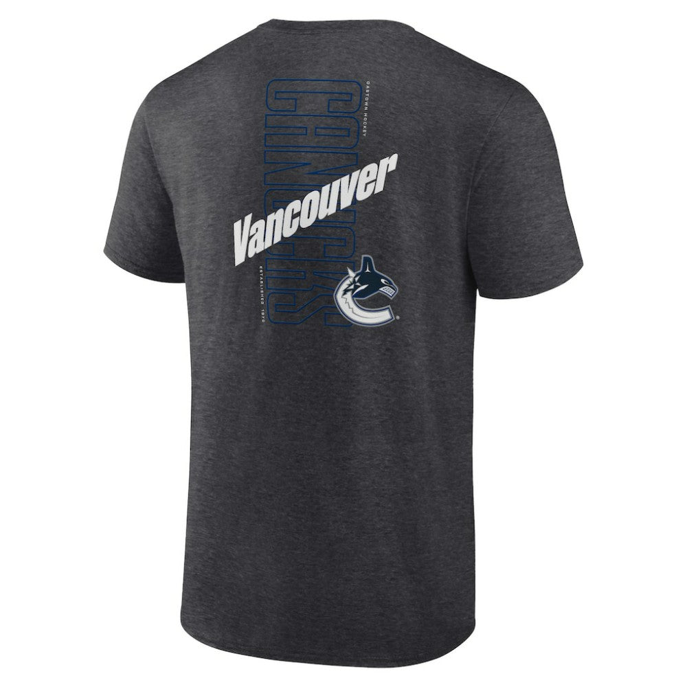 Vancouver Canucks Fanatics Backbone T-Shirt - Heather Charcoal T-shirts